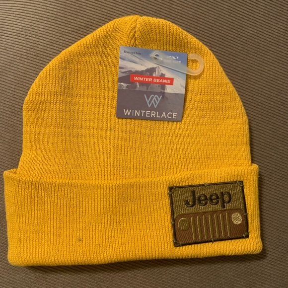 COPY Yellow Jeep hat w patch one size fits most adults and big kids